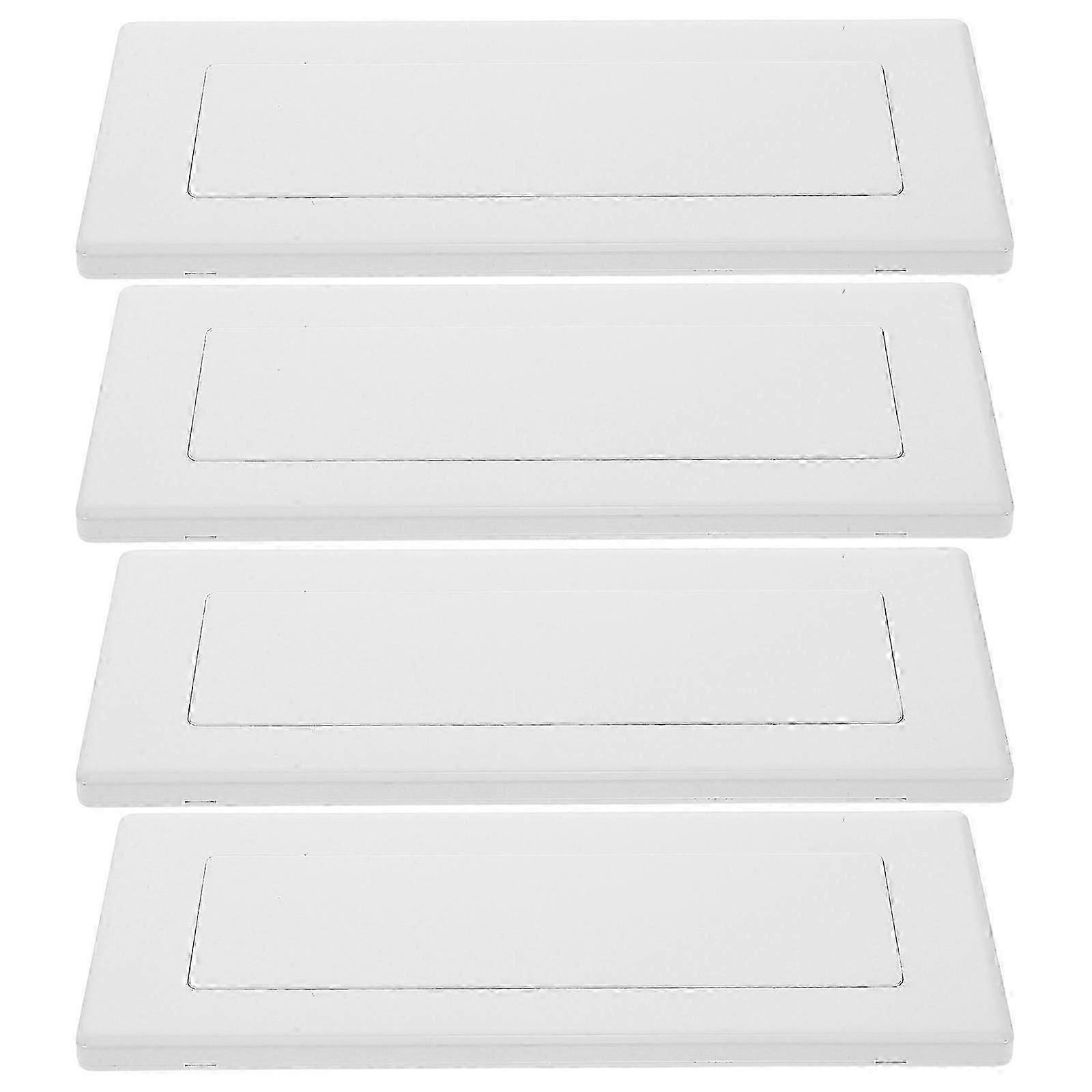 Junction Box Covers Wall Plate Plastic Electrical Outlet Concealment Commercial Installation Rectangular 4Pcs