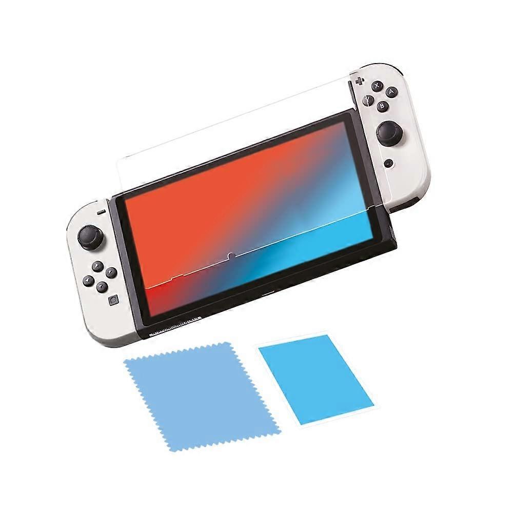 Tempered Glass Screen Protector for Nintendo Switch OLED, Scratch Resistant Full Coverage