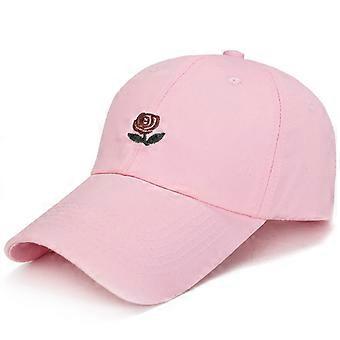 Cappellino da baseball unisex con ricamo a rosa per uomo e donna, cappellino con fiori, cappellino da rapper, cappellino hip hop, cappellino sportivo da esterno, cappello da uomo e donna