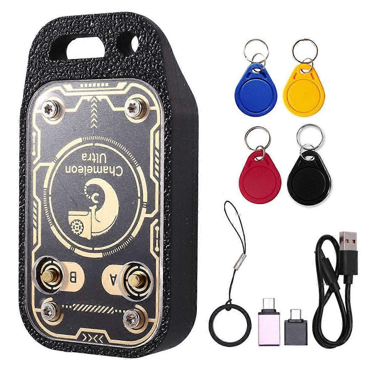 Chameleon Ultra Plus RFID Smart Card Emulator Smart Chip Reader+4XUID Keychain IC ID Card Decode Re