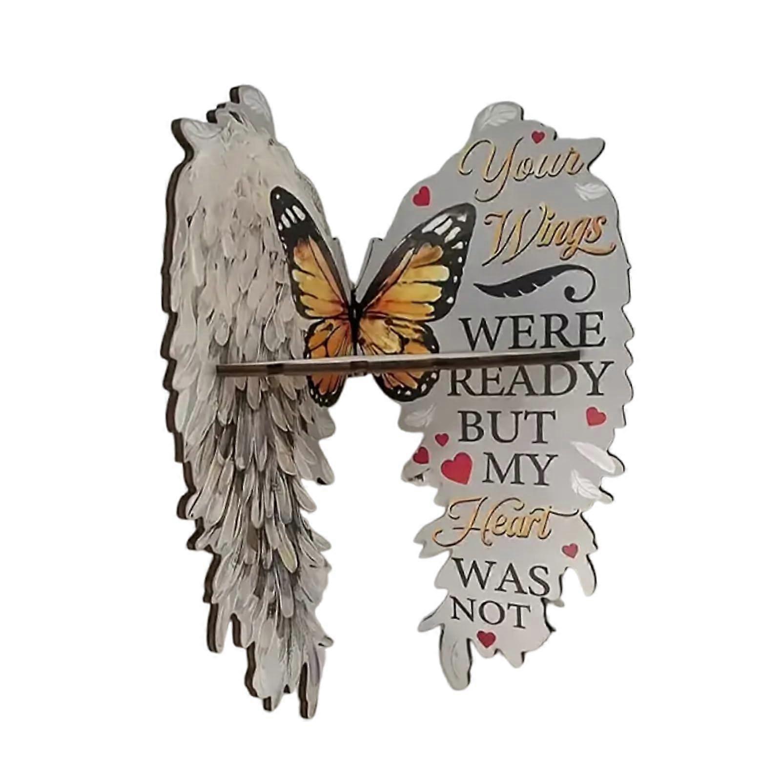 Butterfly Wing Wooden Corner Shelf Boho Light Gray SpaceSaving Floating Wall Decor