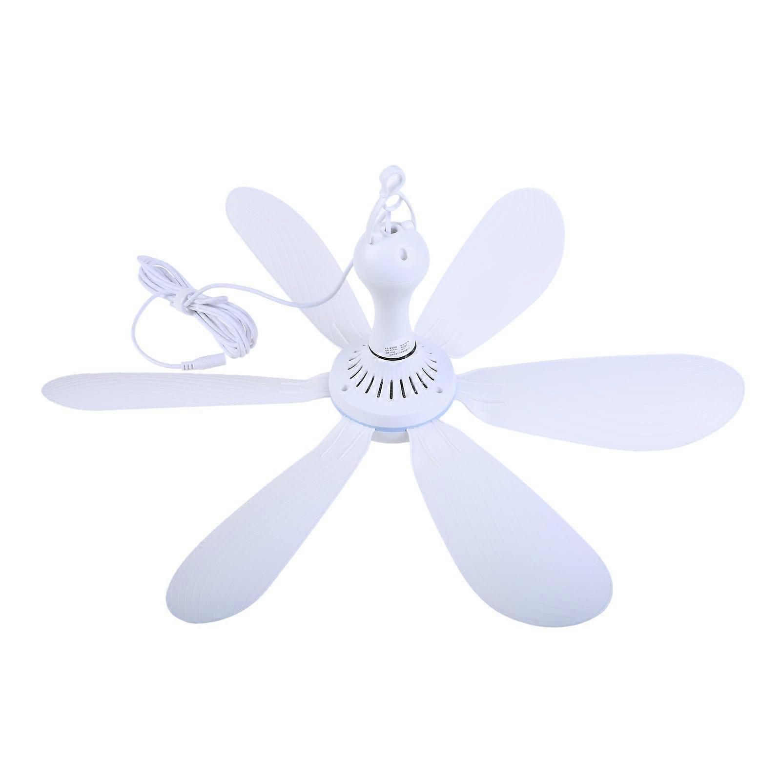 20' Quiet Small Ceiling Fan with 6 Blades and Multiple Speed Settings for Bedroom or Dining Room