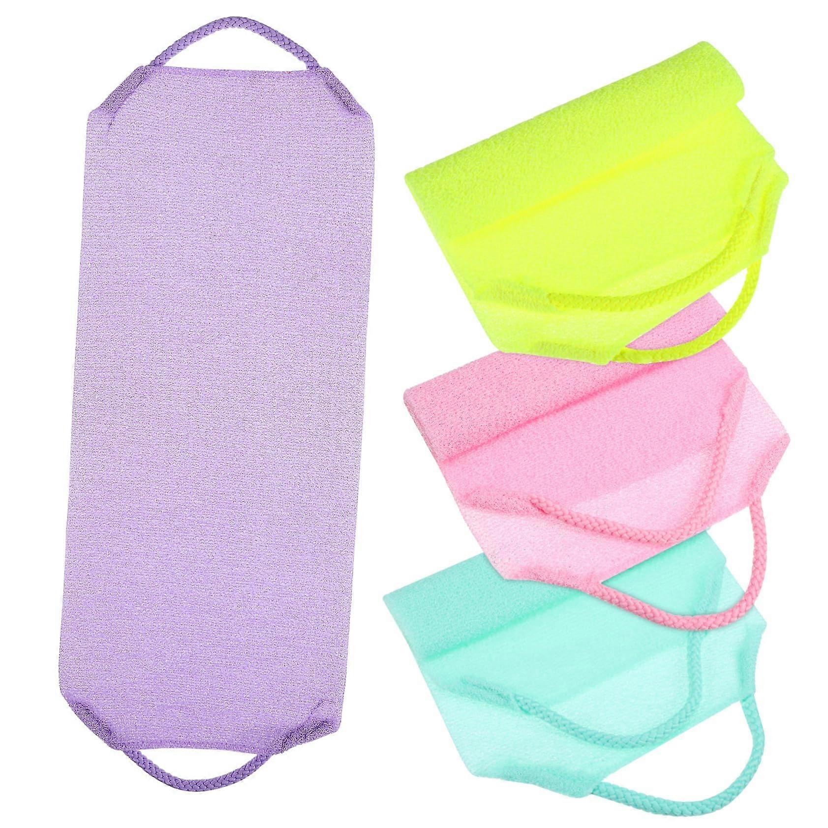Back Scrubber Set for Shower with Gentle Skin Exfoliation and Durable Soft Material, 4pcs