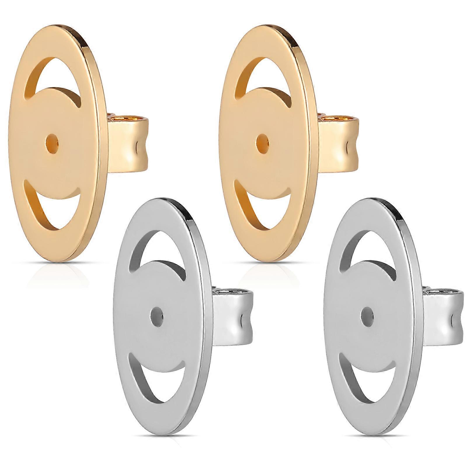 Earring Support Backs for Droopy Ears 2Pairs Heavy Earring Backings