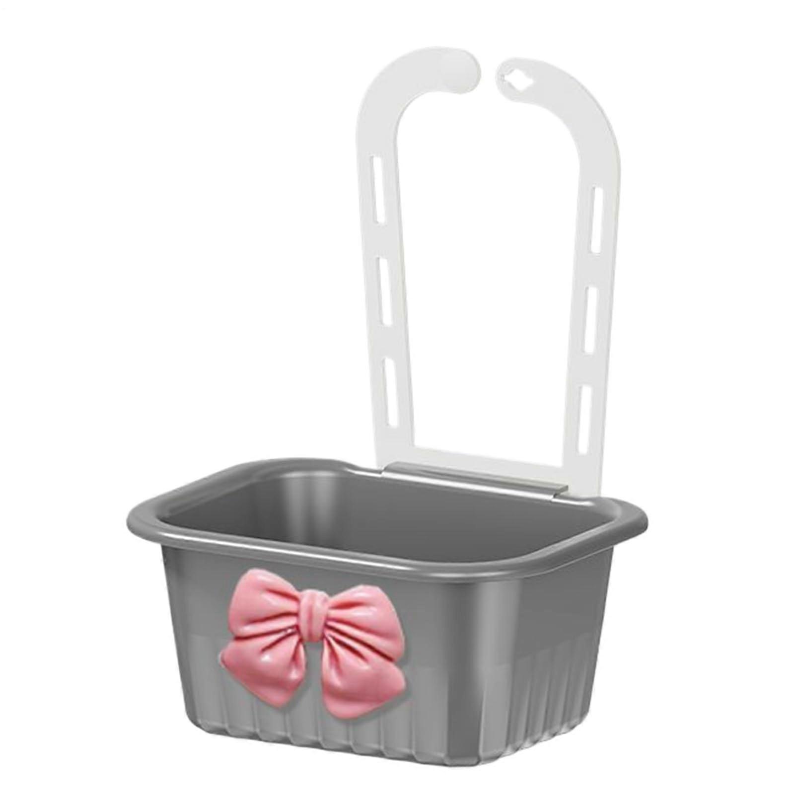 Sink Strainer Basket with Removable Fine Mesh for Kitchen and Bathroom, Easy Clean, Grey