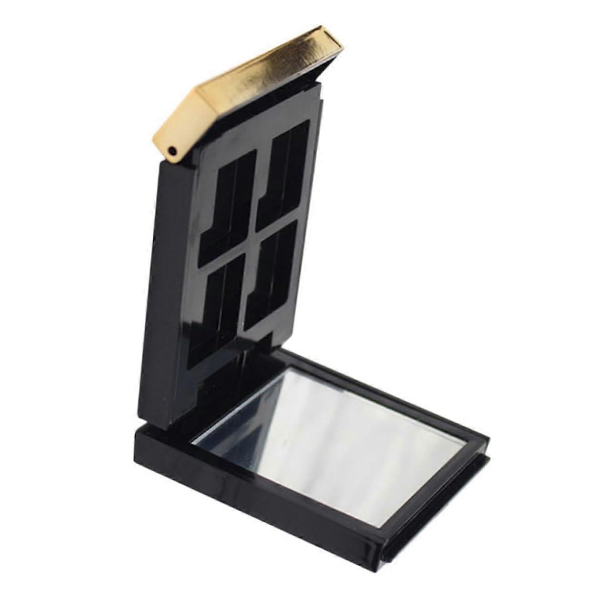 Empty Eyeshadow Palette with Mirror, 4 Grids Refillable Makeup Case for Travel and DIY Cosmetics