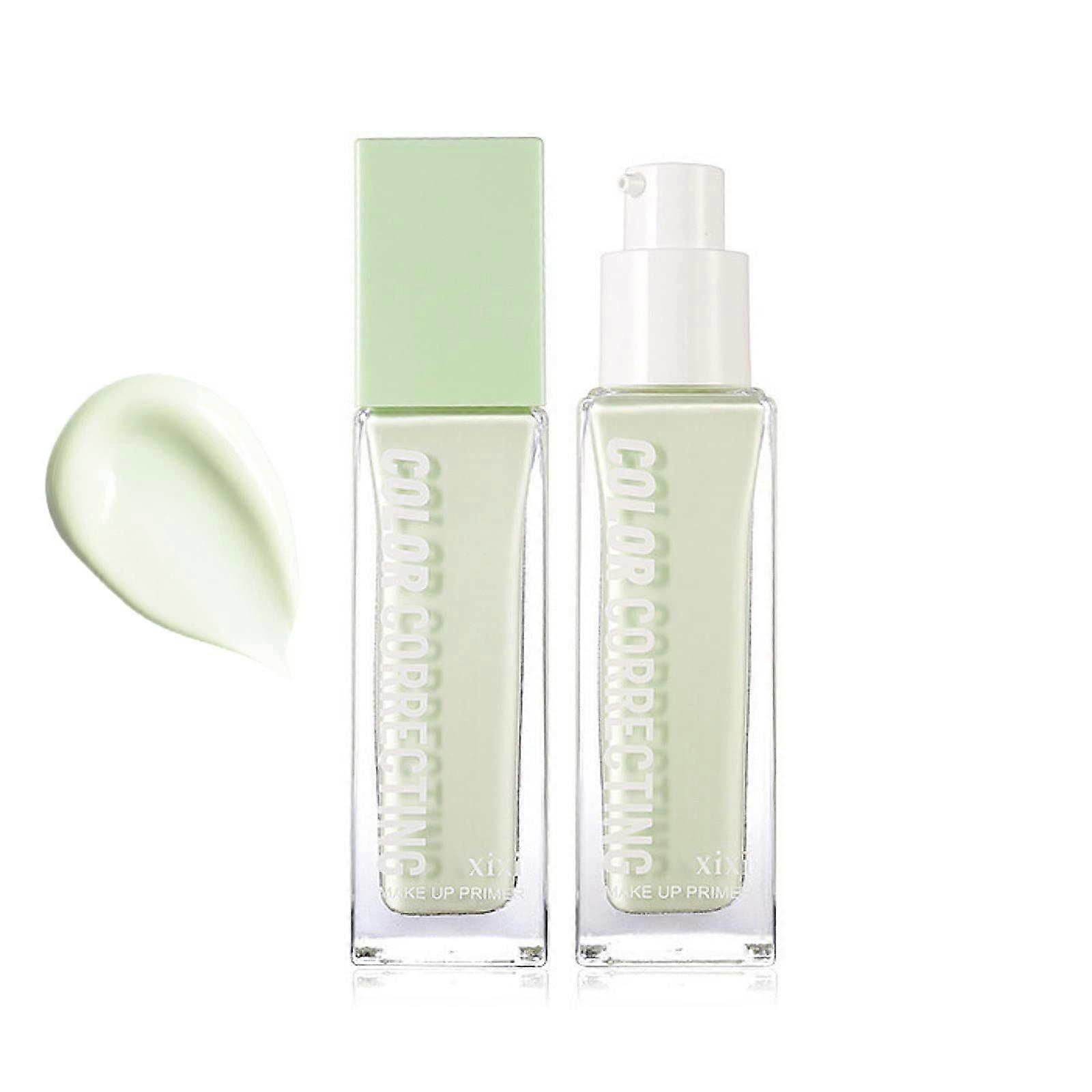 Makeup Primer Green Color Correcting Face Primer Pore Blurring Brightening Hydrating 35ml