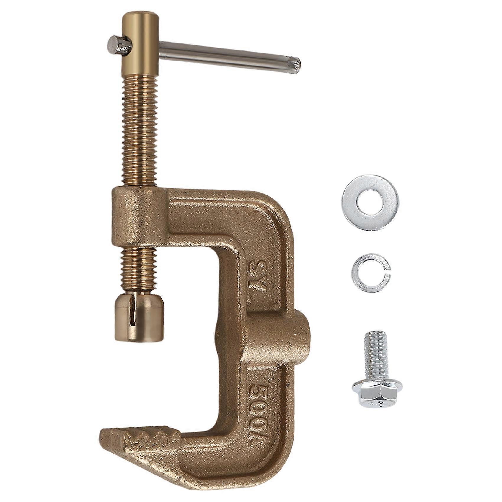 Welding Ground Clamp, 500A Current G-Type Solid Brass Ground Clamp