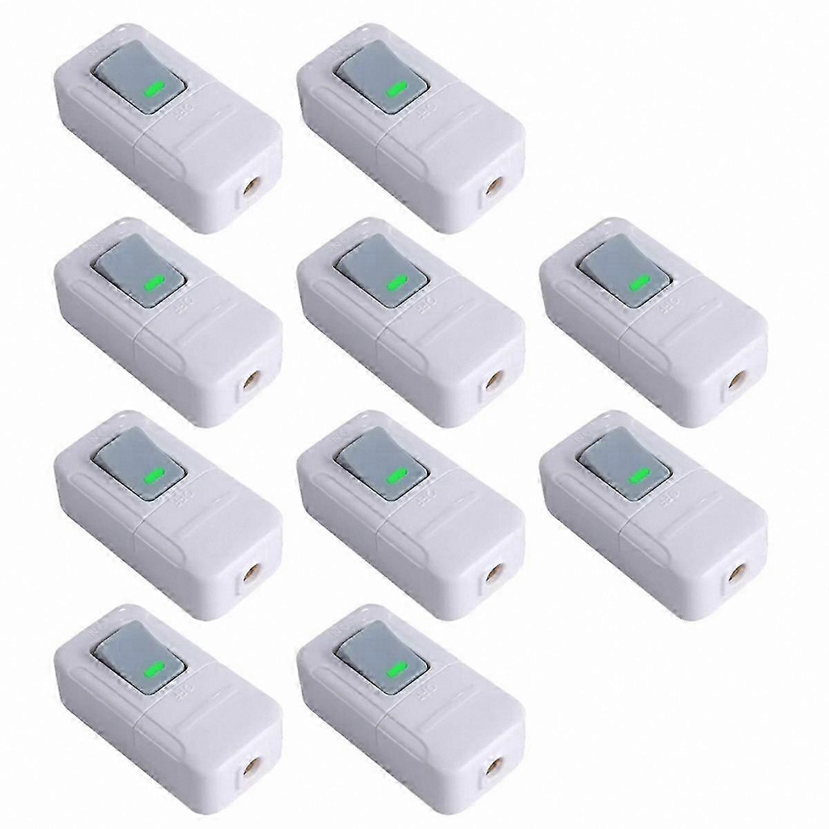 White Rocker Button Switch for Small Appliances Bedside Control Wiring Solution