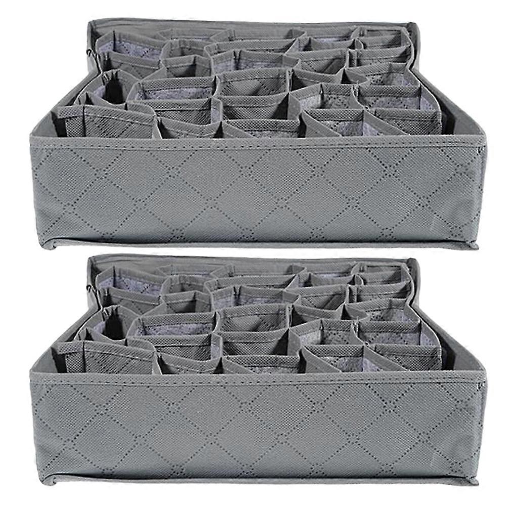 Foldable Bamboo Charcoal Storage Box for Underwear 6Pcs 30 Cells Use
