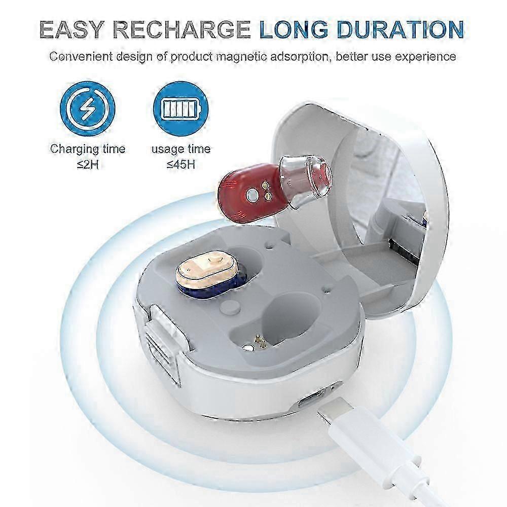 Bt Version Mini Ear Hearing Device Mini Rechargeable Sound Amplifier Enhancer With Recharging Base