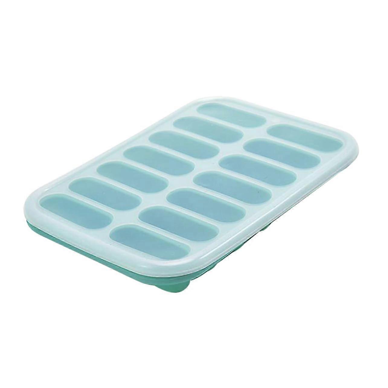 Silicone Ice Cube Tray with Lid Easy Release Sausage Mold for Baking Freezing Stackable Design