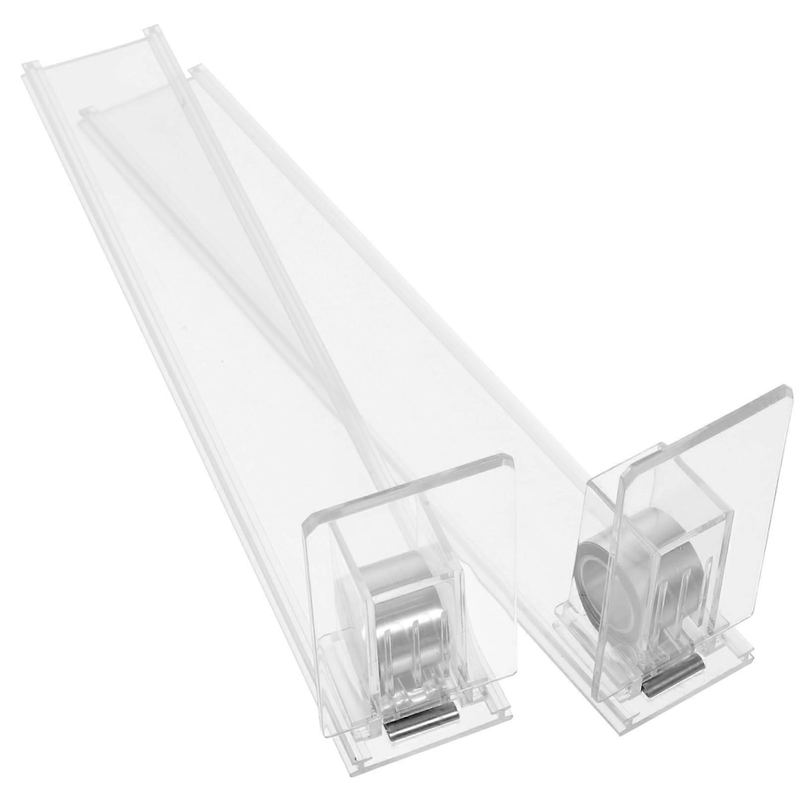 2Pcs Transparent Automatic Cigarette Pusher Rack for Retail Store and Supermarket Display Organizer