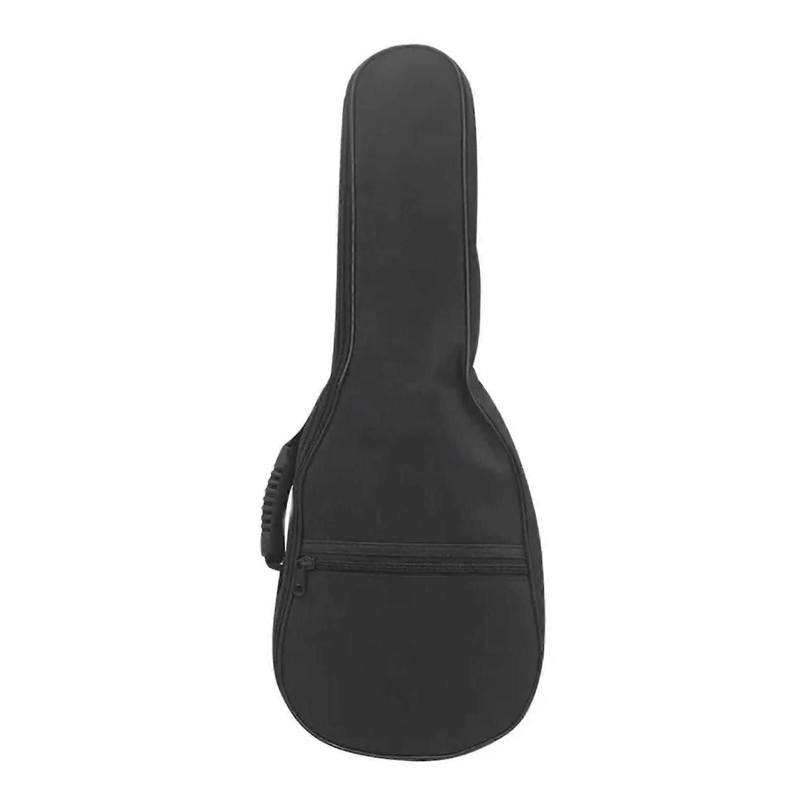 21 Inch Black Ukulele Bag with Adjustable Shoulder Strap, ScratchResistant Guitar Gig Case