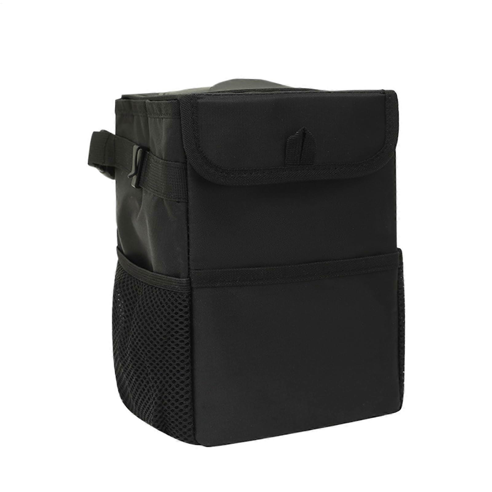 Foldable Car Trash Can Leakproof Large Capacity Vehicle Garbage Bin with Headrest Attachment