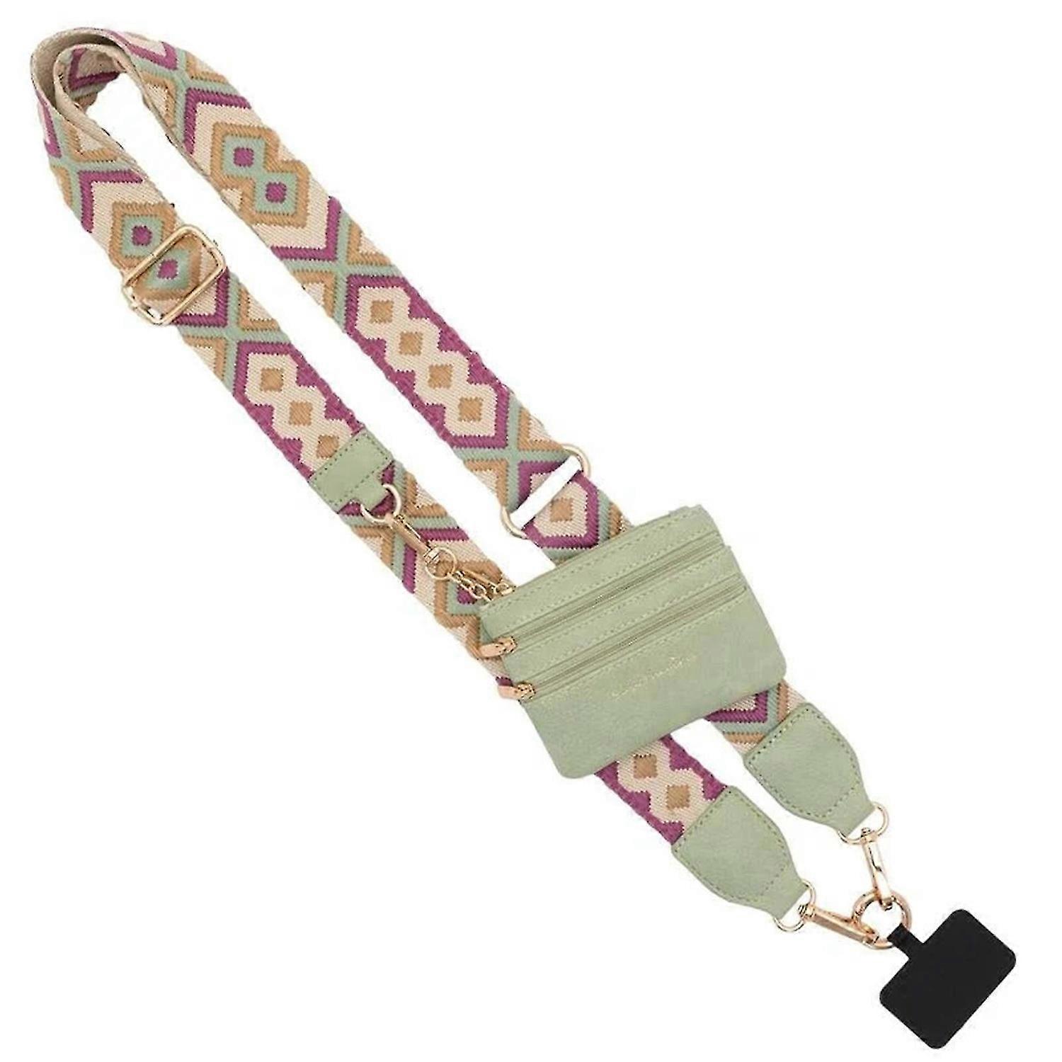 Phone Strap with Zippered Pouch Adjustables Shoulder Neck Strap for Small Items