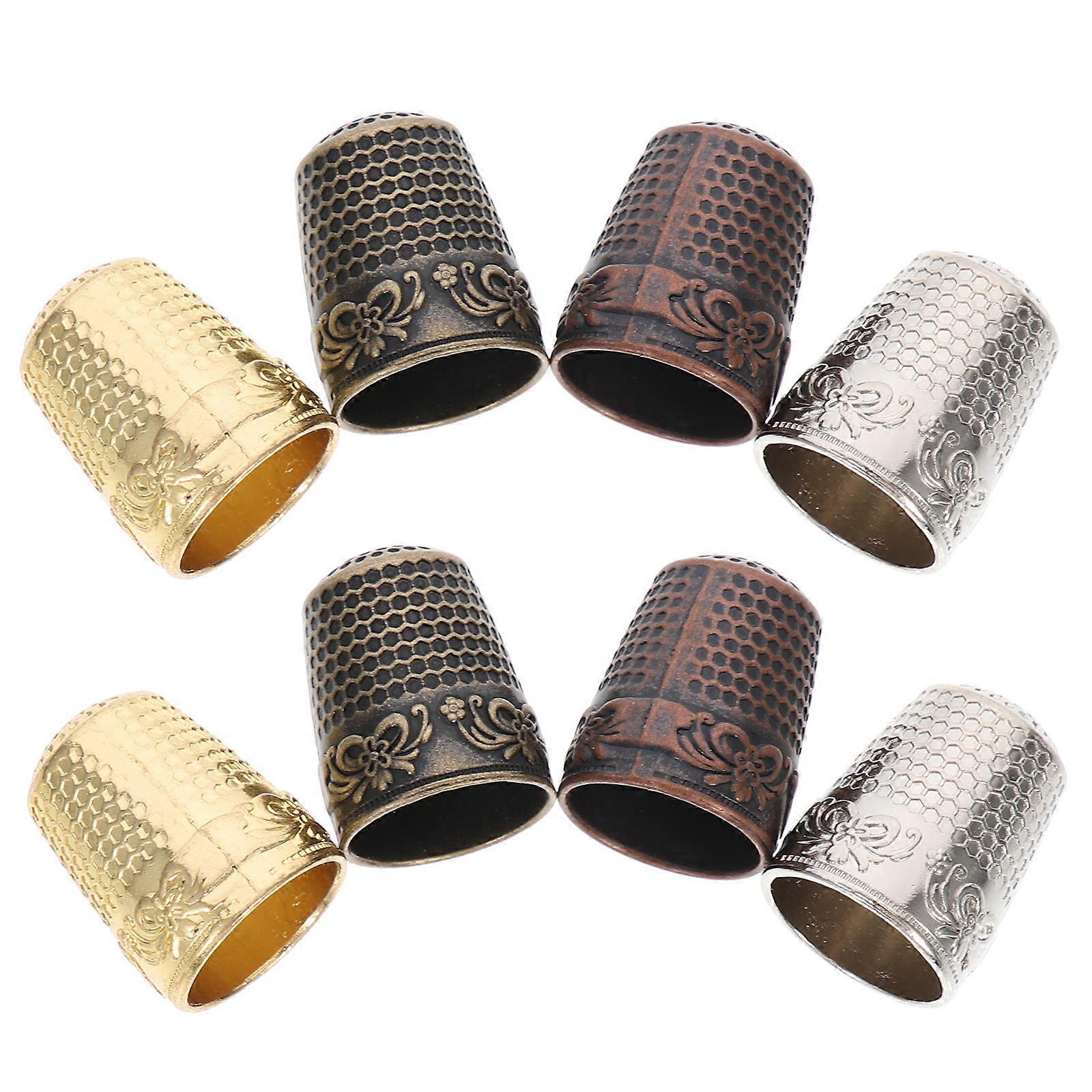 Convenient Sewing Protector Copper Finger Thimble for Effective Use 8Pcs