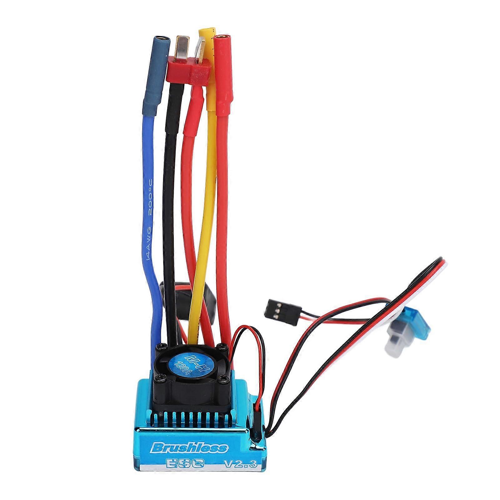 Brushless ESC 120A for 1/10 RC Car and Boat, Waterproof  Performance Speed Controller