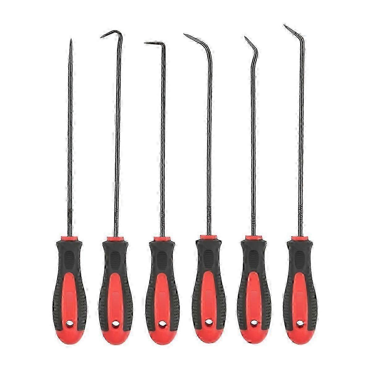 6-Piece Extra Long Precision Hook and Pick Tool Set for Mechanical Applications
