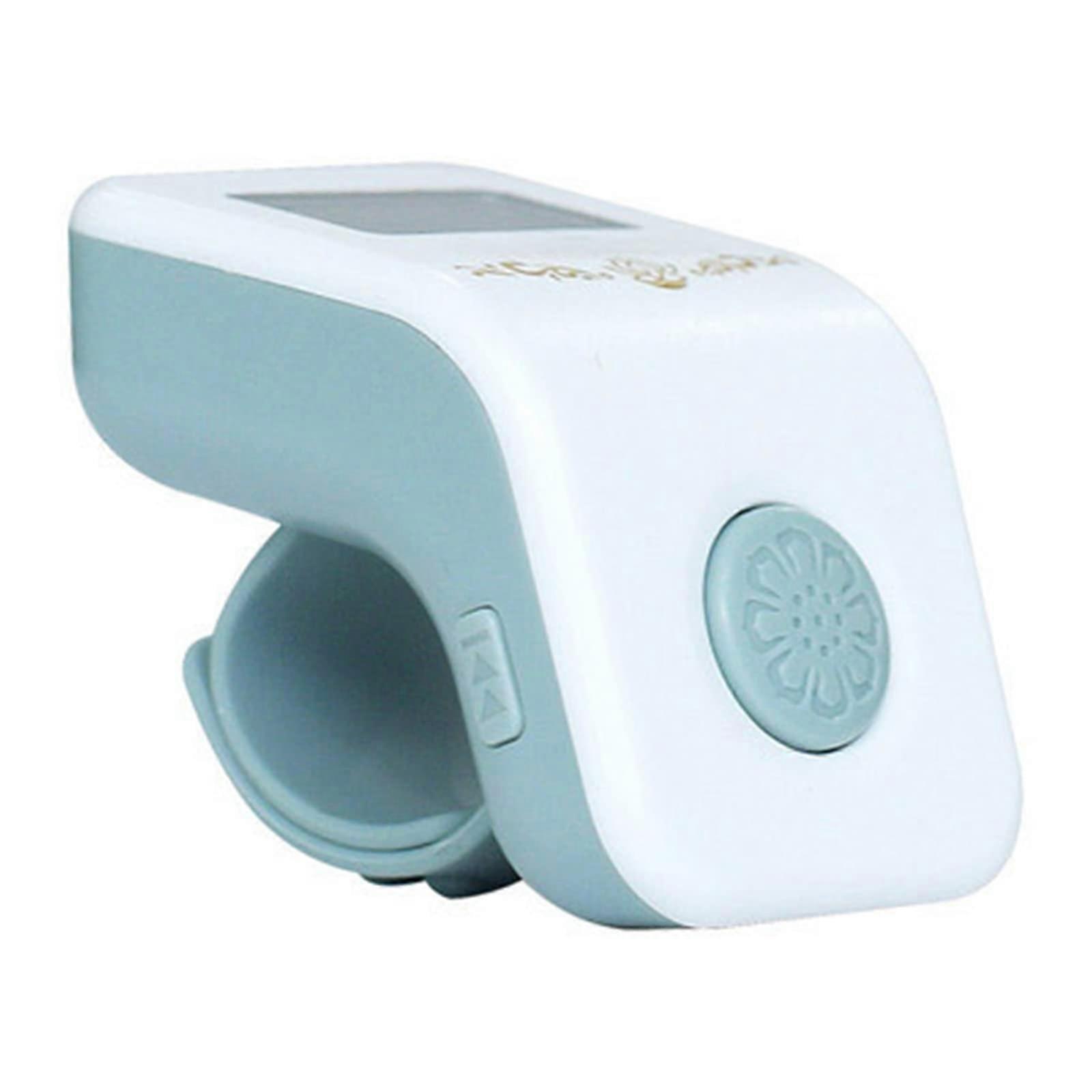 Digital Tally Counter LCD Display USB Rechargeable 5Digit Backlit Electronic Finger Ring Counter White