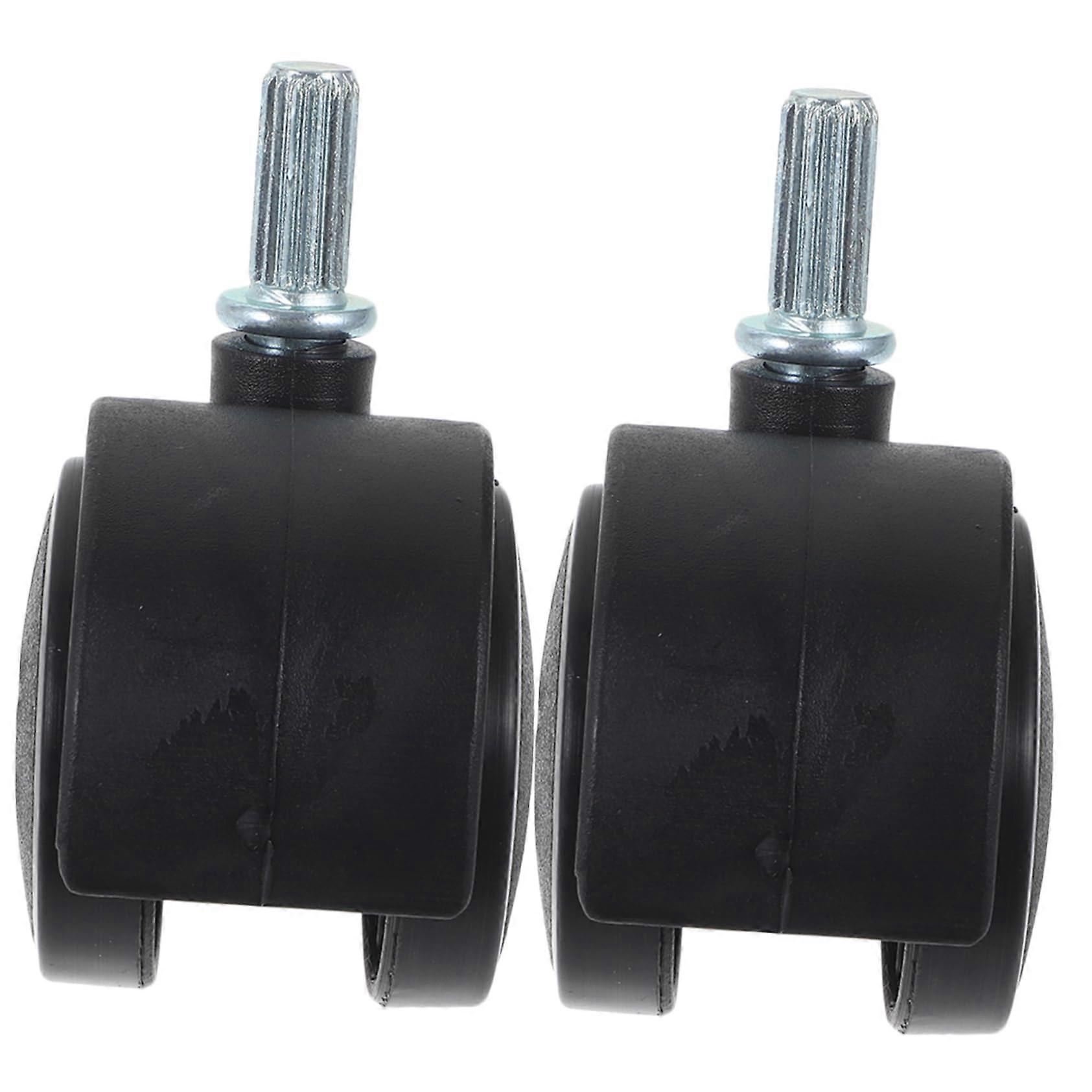 2pcs Laundry Cart Wheels Replacement, Durable Plastic and Iron 360° Swivel Smooth Rolling