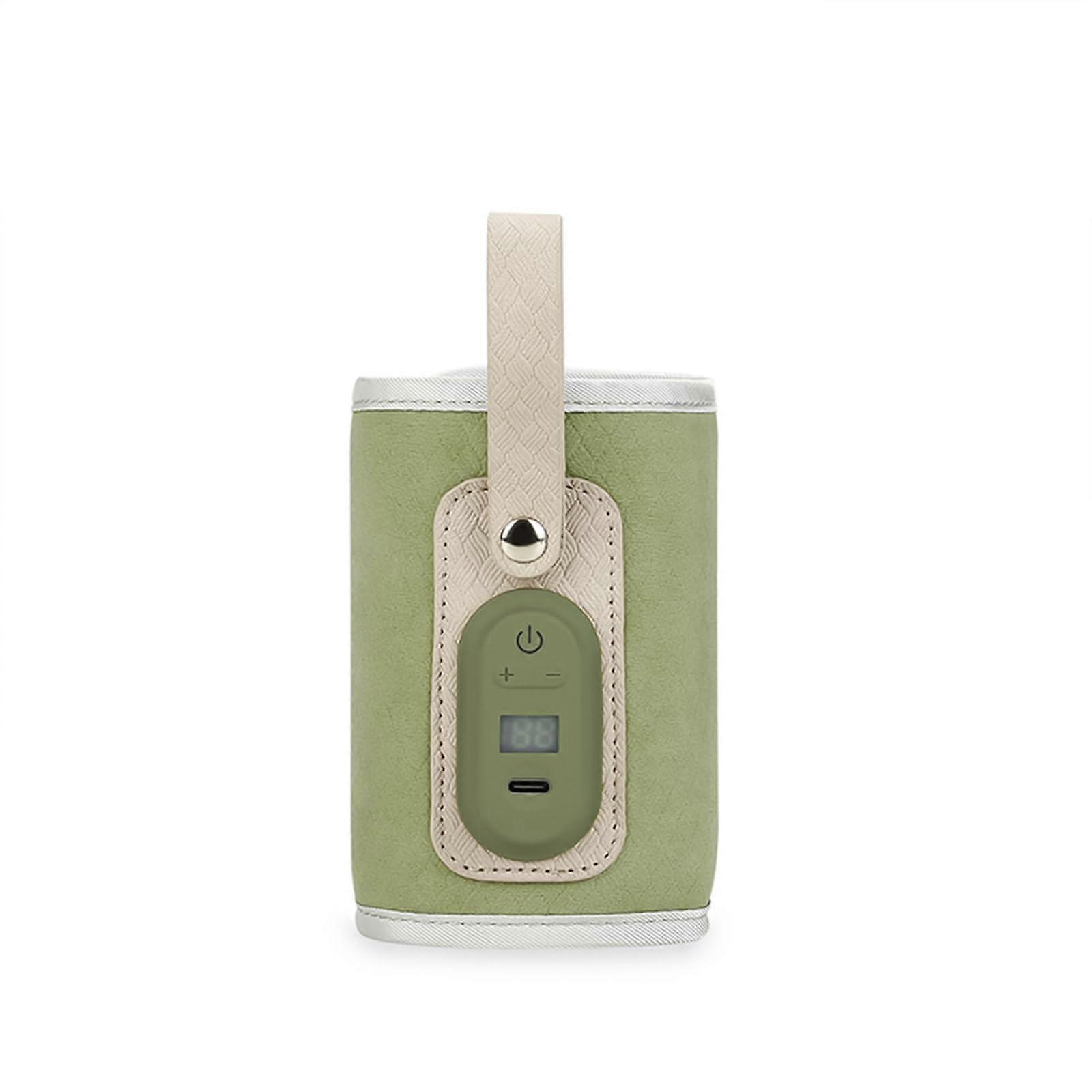 Portable Baby Bottle Warmer with LCD Display, USB Powered, 7Level Temp Control for Travel