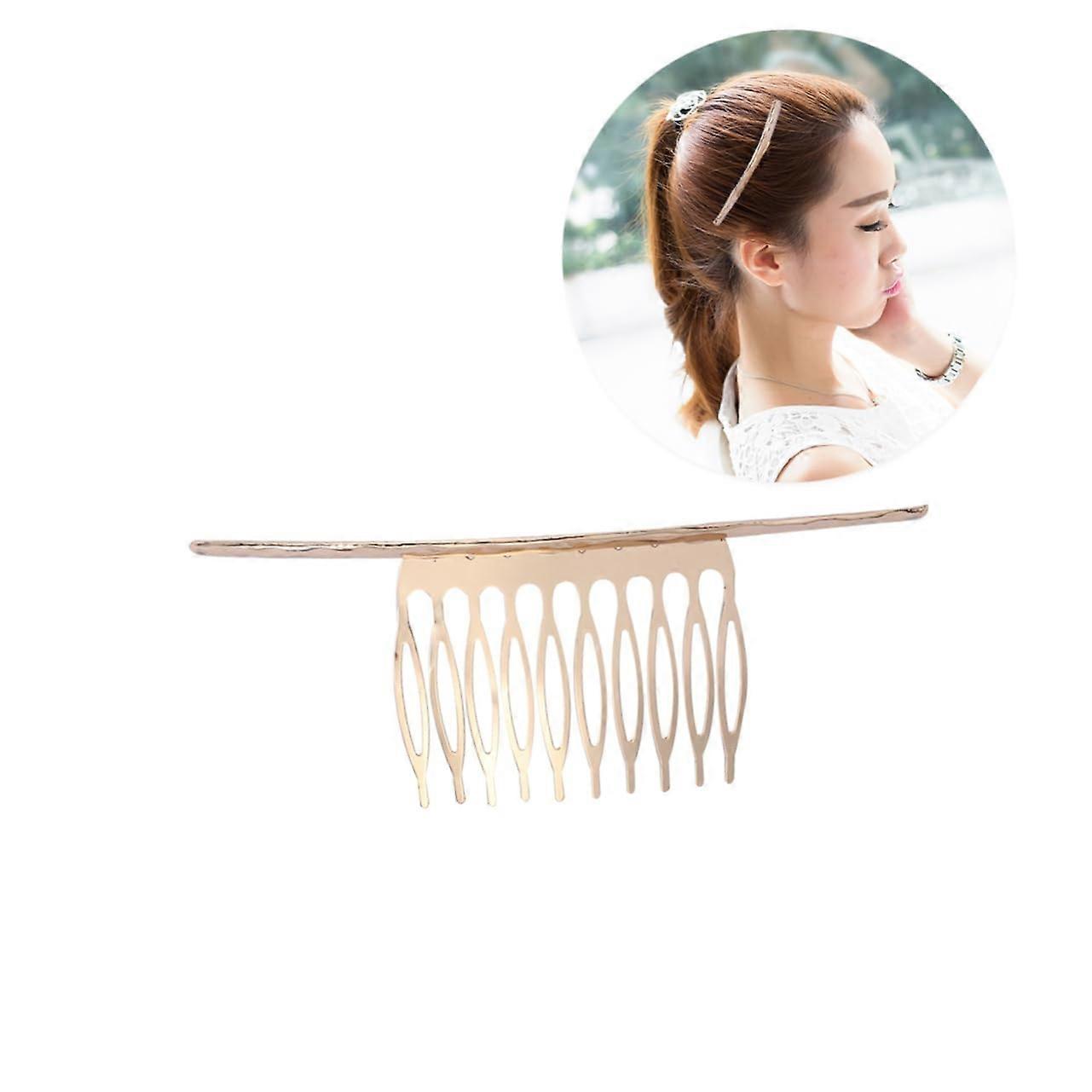 Long Rectangle Hair Comb for Women with 10 Teeth Secure Hold for Versatile Styling