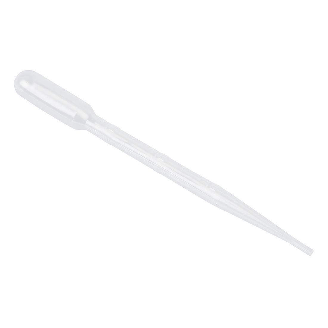100 Pcs Clear White Plastic 7.1" Long Liquid Dropper Pasteur Pipette 3ml