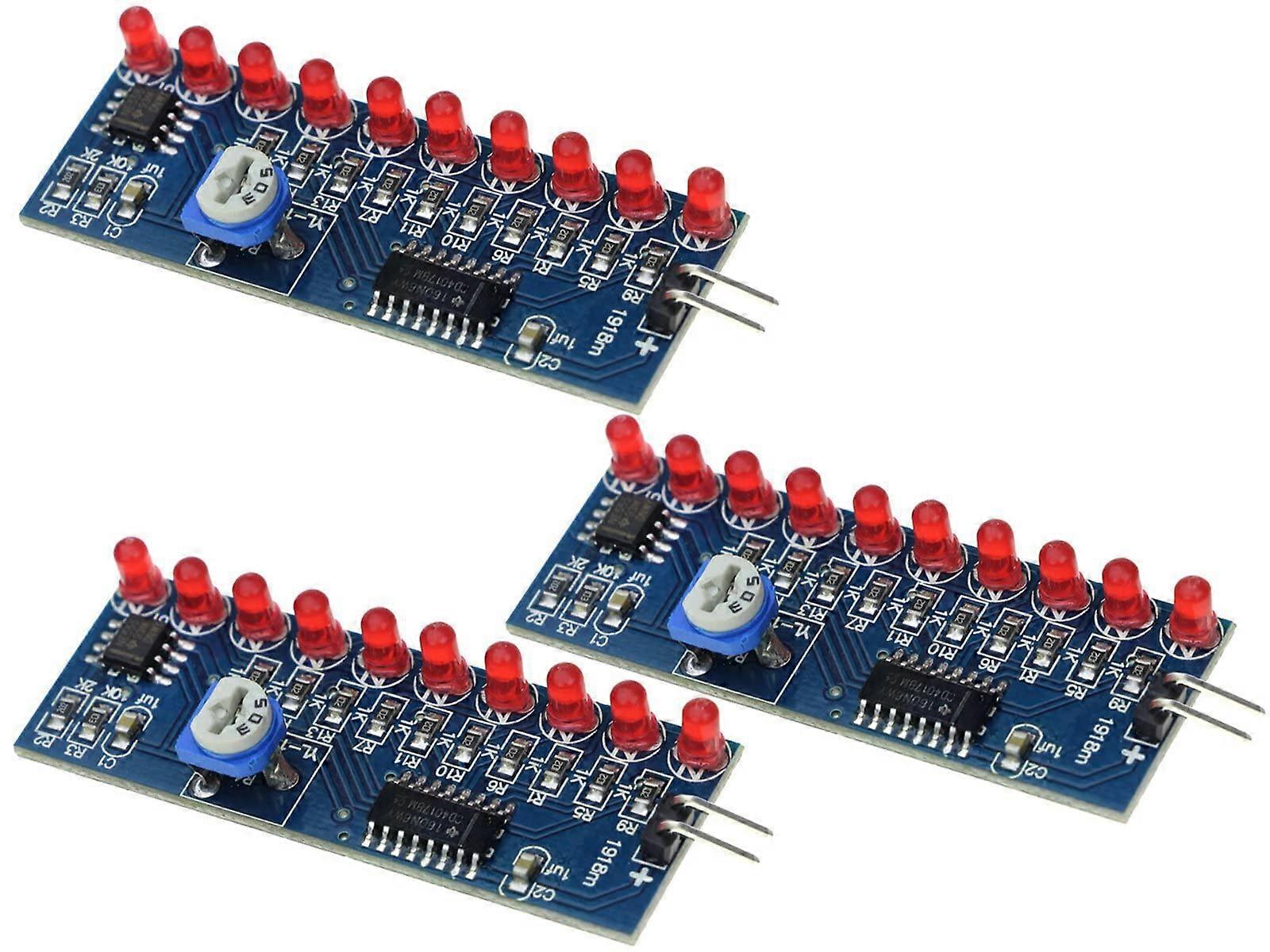 LED Chaser Light Kit Triple Pack with NE555 CD4017 for DIY Soldering and Electronics Learning