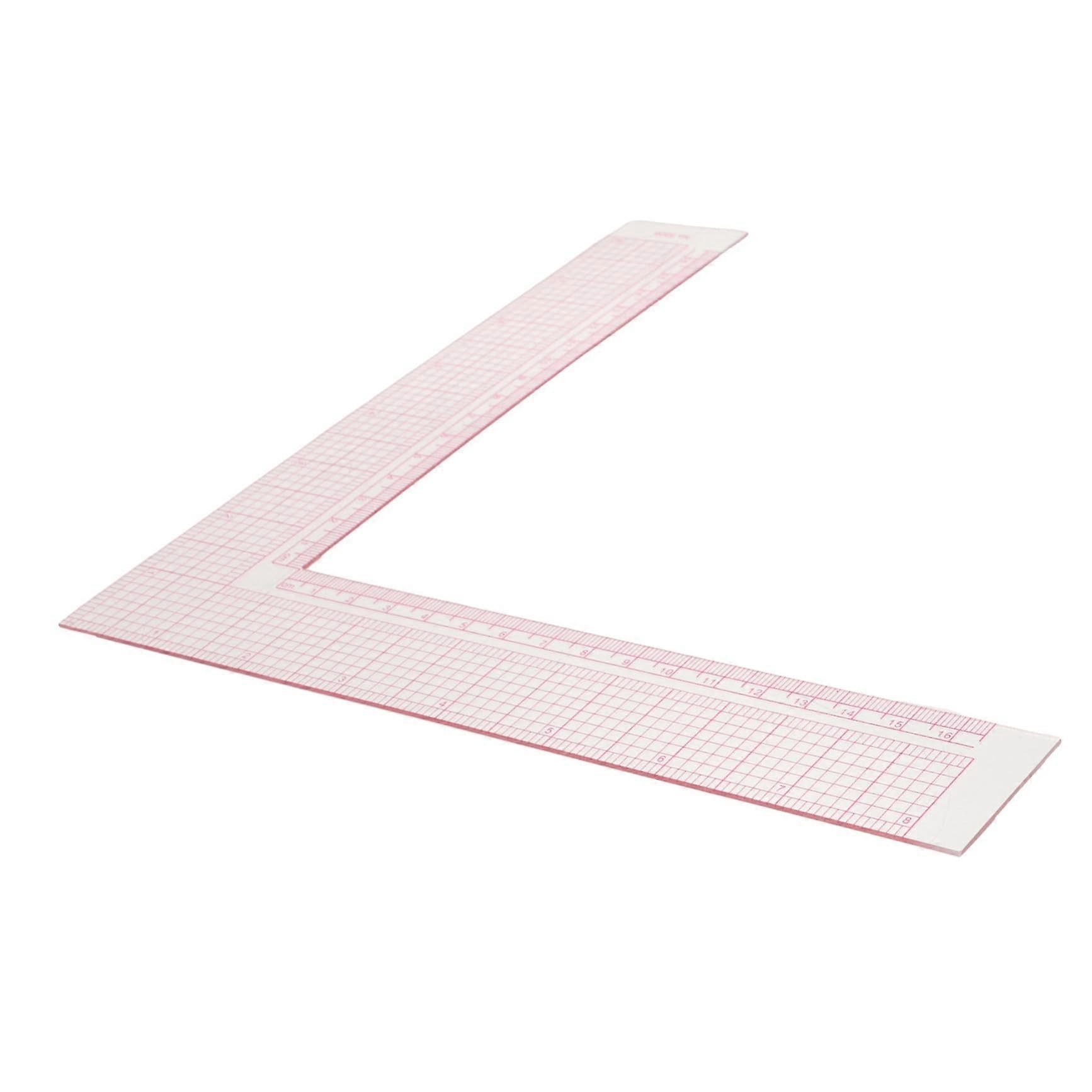 Sewing Ruler L Square Clear Plastic Right Angle for Garment Making and Pattern Design Accurate Scale