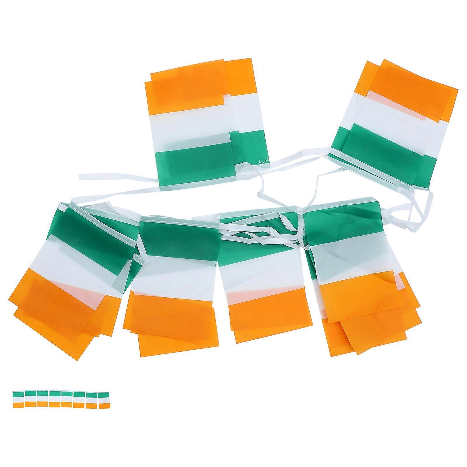 Ireland Flag Decorative String Banner for St Patrick Day Party