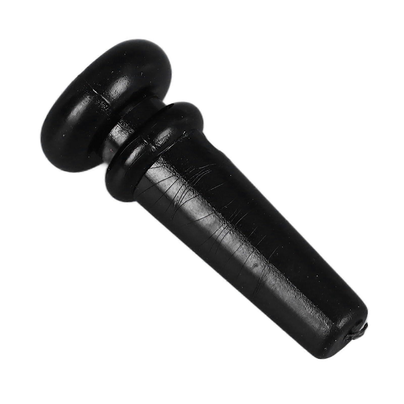Black Acoustic Guitar End Pin Replacement with Plastic Strap Button for Bass String Fixing
