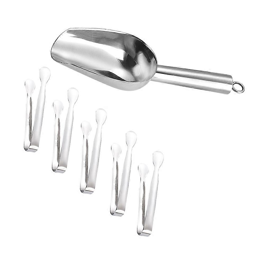 Ice Cube Scoop Stainless Steel for Kitchen Use 3Sets Multi-Function Ice Tong