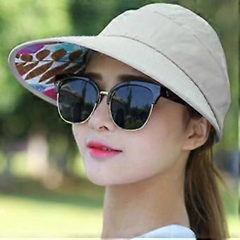 Damen Große Visiermütze Breite Krempe Sonne Anti-uv Golf Tennis Cap