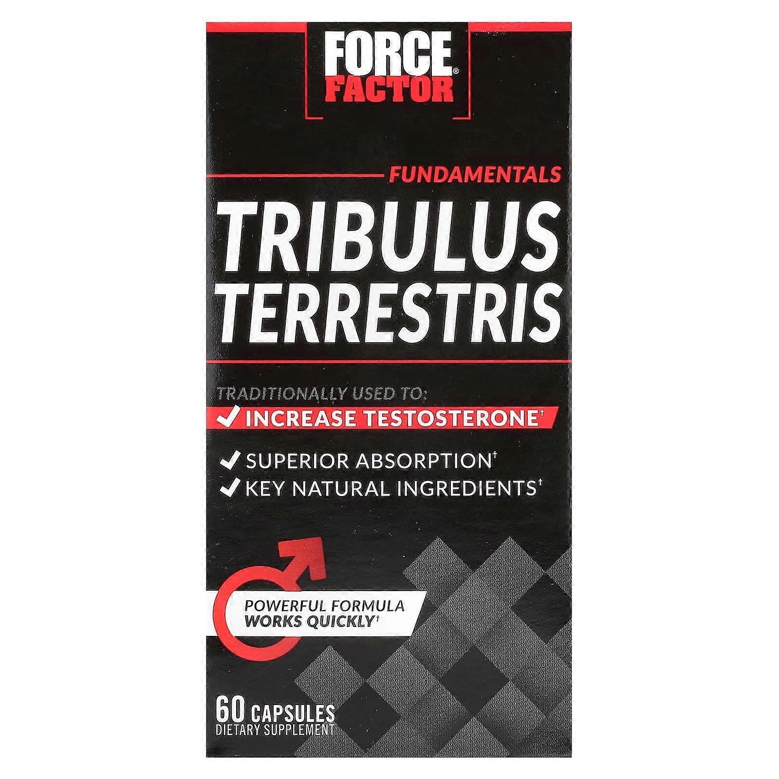 Force Factor, Force Factor, Tribulus Terrestris, Testosterone Booster, 500 mg, 60 Capsules