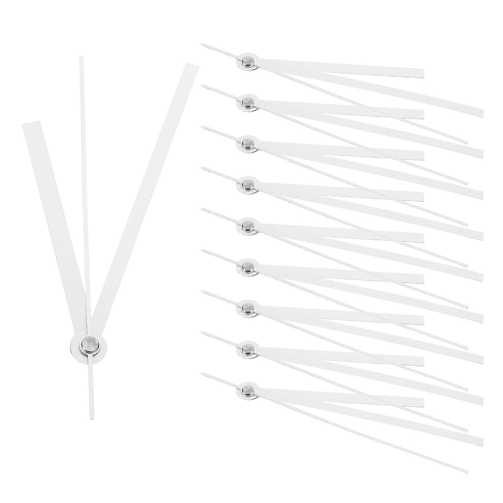 Metal Clock Hands Plastic Clock Pointers for DIY 10Sets Silver