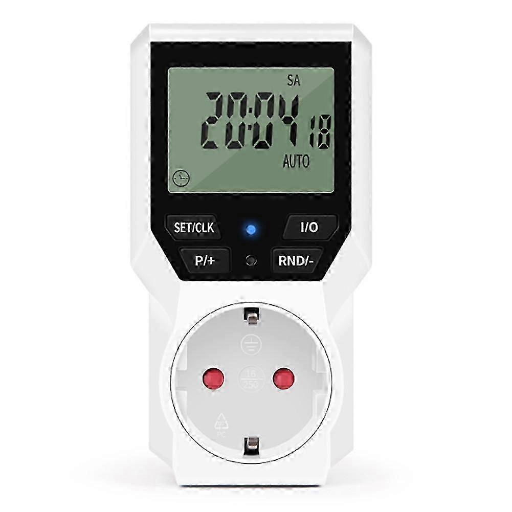 Smart Timer Socket Digital Electronic Timer Switch EU Plug LCD Display Programmable Timing Control Automatic Protector Perfekt