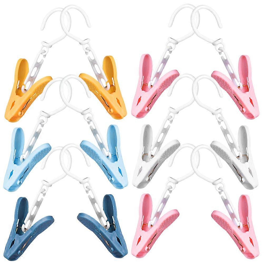 Hooks Clip Plastic Drying Hooks for Laundry Use with 30Pcs Assorted Color