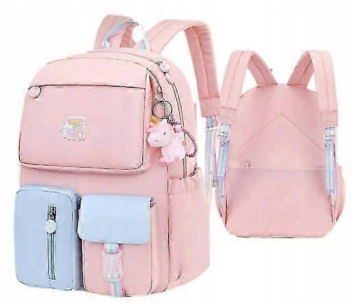 Student backpack, suitable for grades one to three, A4 size with multiple pockets