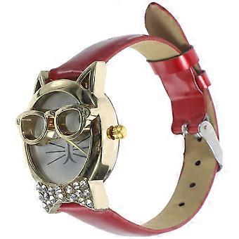 Montre-bracelet cadeau pour fille, modèle rouge, style loisirs.