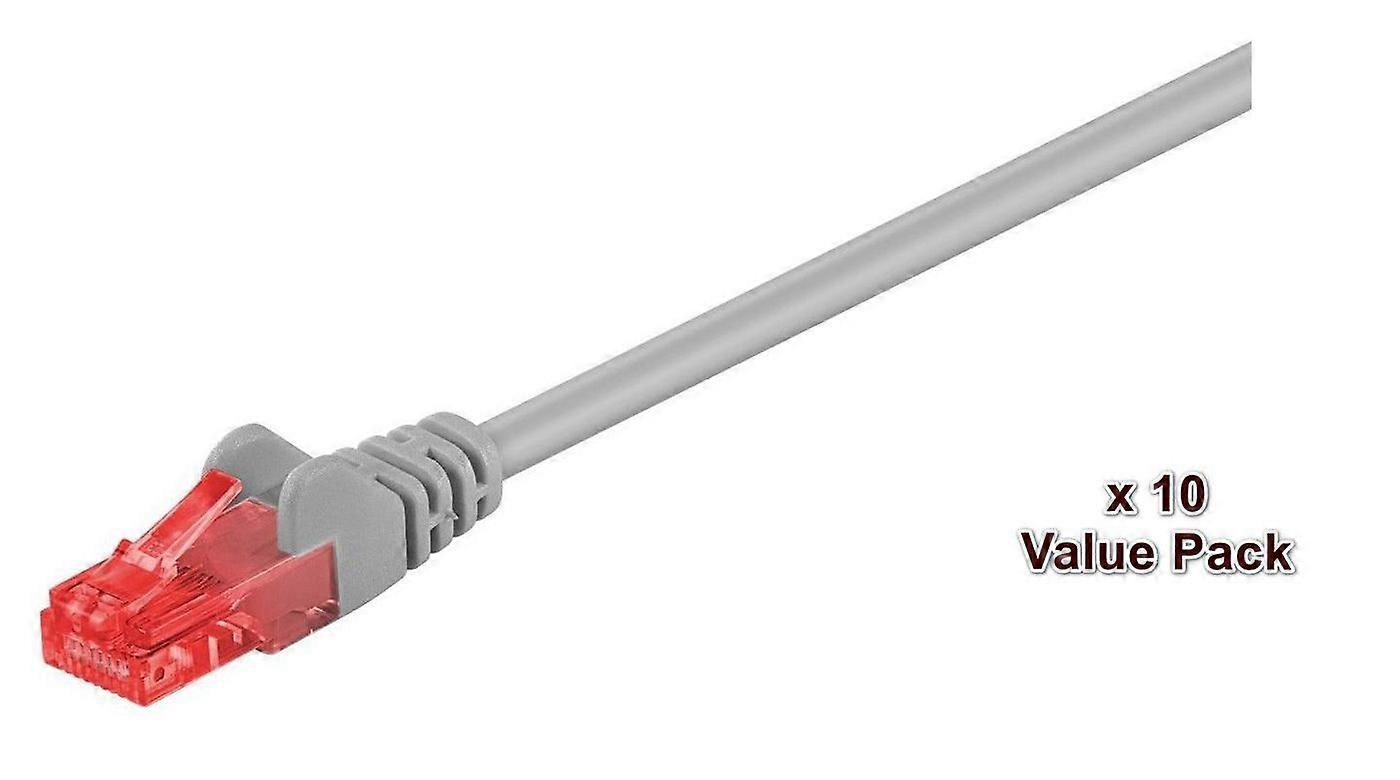 MicroConnect CAT6 U/UTP Network Cable 2m Grey VALUEPACK (10pcs)