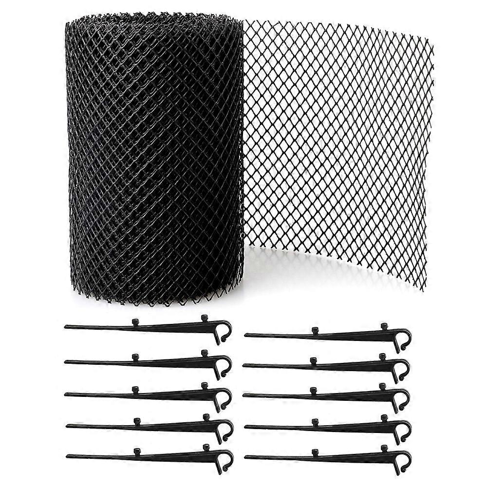 Durable Black Gutter Guard Mesh for Drain Protection 1Set PP Material