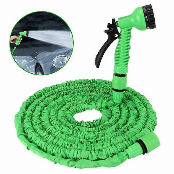 30-meter extendable hose, including nozzle, green