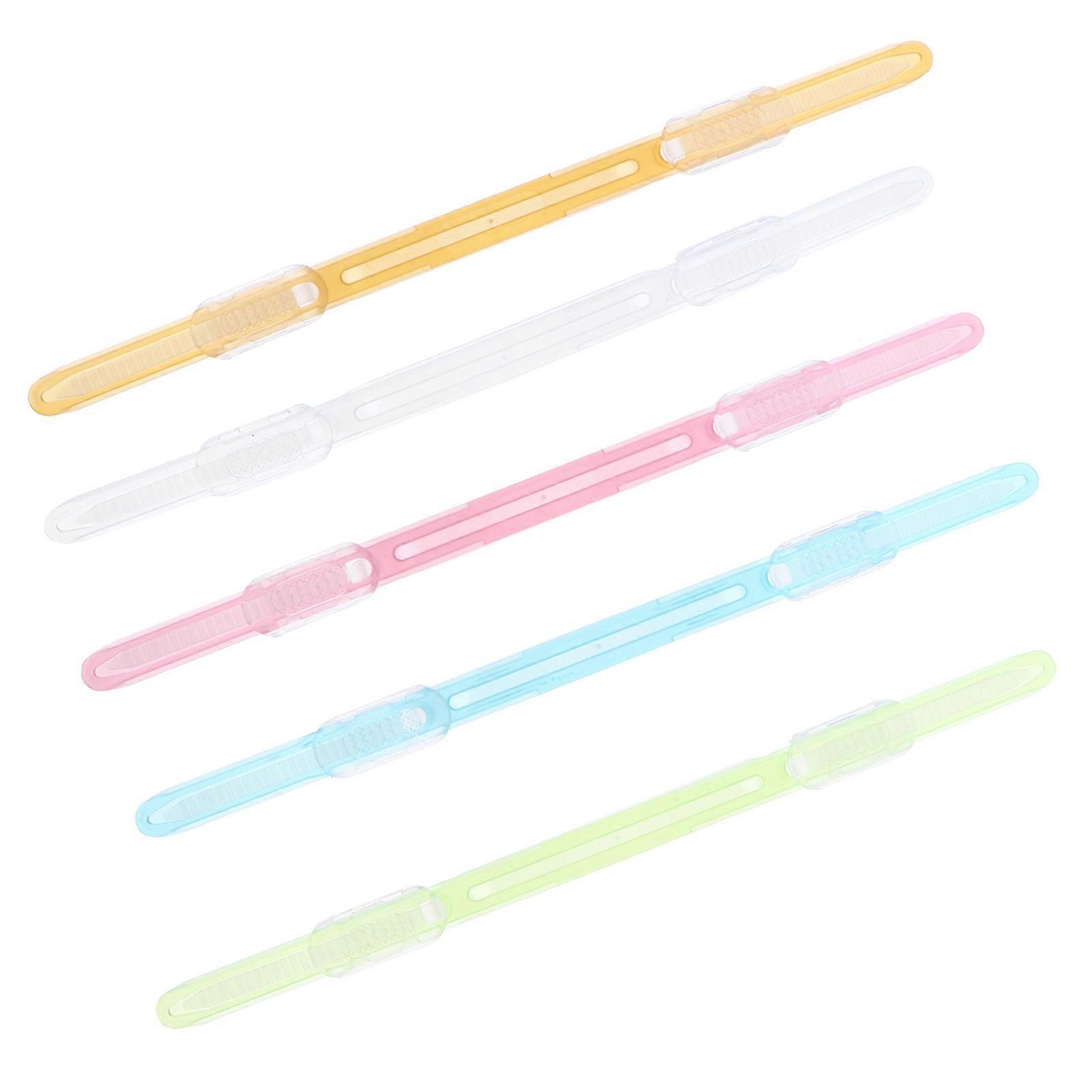 1 Set/5pcs Plastic Bookbinding Clips Loose-Leaf Binder Clip Practical Paper Clip