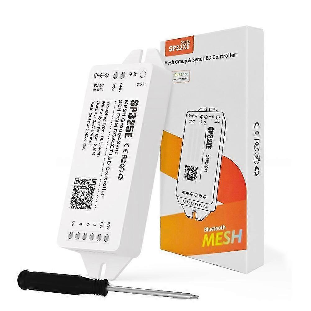 SP325E MESH Networking Synchronous RGBCCT LED Controller, LED Strip Multiple Controllers Synchronized Control