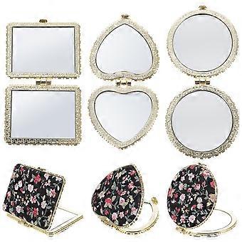 Portable Makeup Mirror Travel Double Sided Compact Folding Mirror 24Pcs