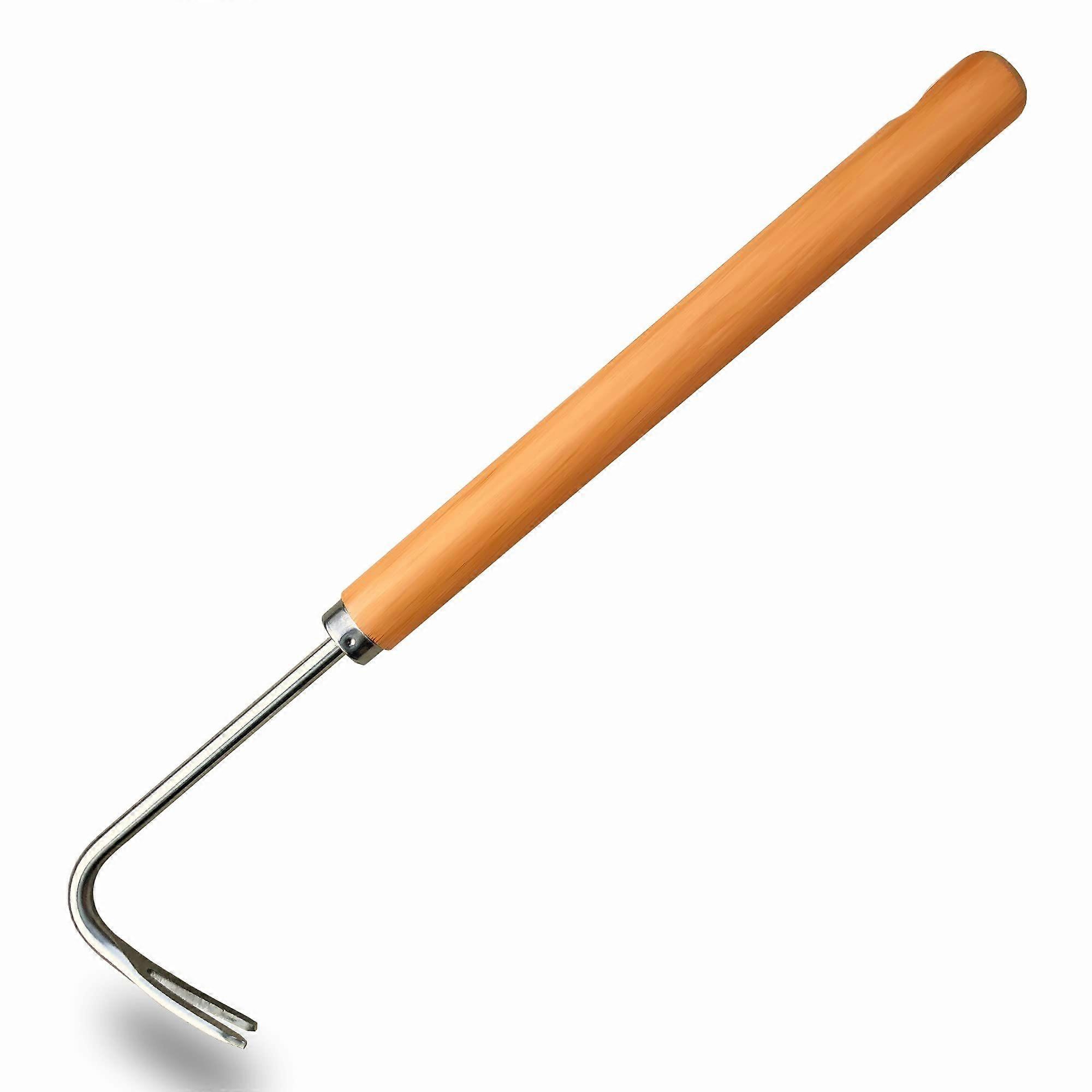Manual weeding tool with handle, with V-hook - 16" garden tool
