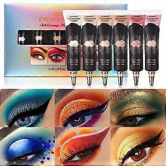 6 stk. øyenskyggeprimer, øyenskyggebase, krembase for øyenskygge, concealer, concealer, øyebase