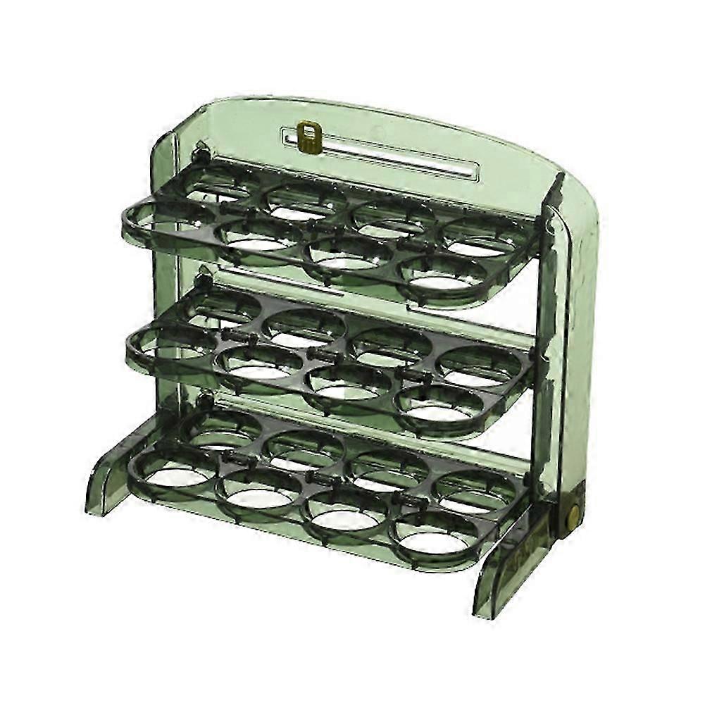 Flippable Egg Holder compatible for Refrigerator,3 Layer Egg Storage Container compatible for Fridge Side Door,Foldable Egg Tray