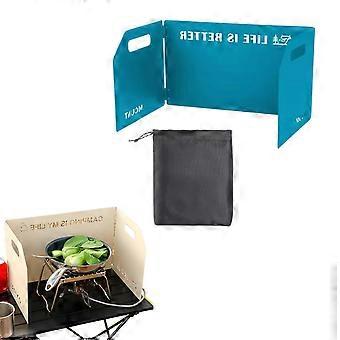 Camping Stove Windscreen, RustResistant Steel TriFold Windshield with Storage Bag for Outdoor Cooking